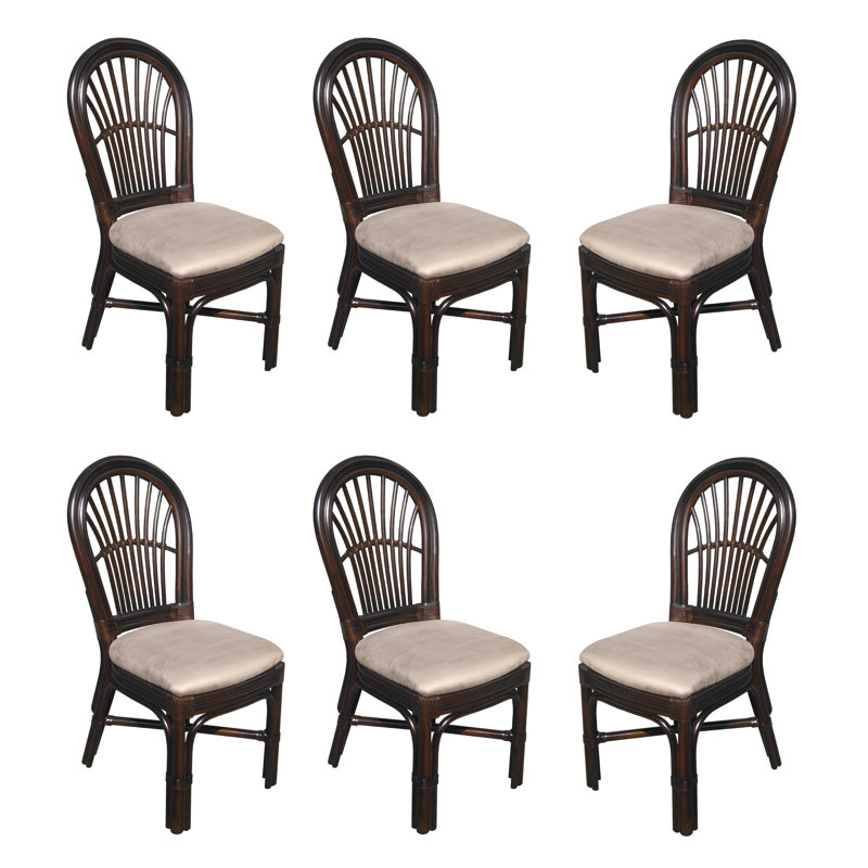 Astoria Grand Alim Rattan Upholstered Dining Chair | Wayfair